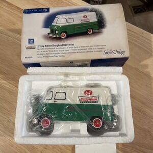 Vtg '02 Dept 56 Snow Village Accessory ~ Krispy Kreme Doughnut Deliveries #55165